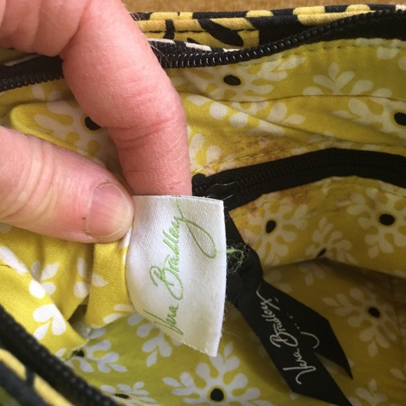 Yellow, black and grey patterned Vera Bradley Purse - Picture 7 of 10